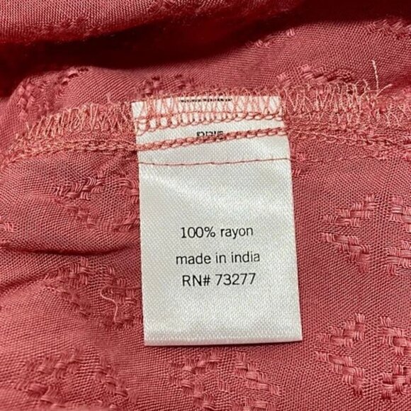 Sonoma Women's Blouse XL Long Sleeve V-Neck Pheasant Style Mauve Ruffle Cuff NWT - Picture 5 of 12